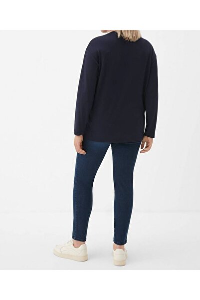 TRIANGLE Blouse, Navy blue