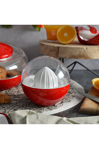 Omada Manual presses and juicers -- MOVIDA 3-piece manual citrus juicer - Red