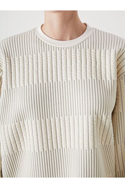 LC Waikiki Γυναικείο φούτερ με ριγέ λαιμόκοψη