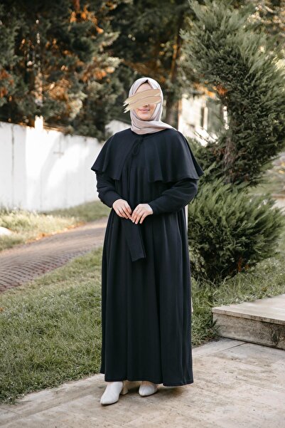 H HİJAB CENTER فستان بعباءة سوداء 5108