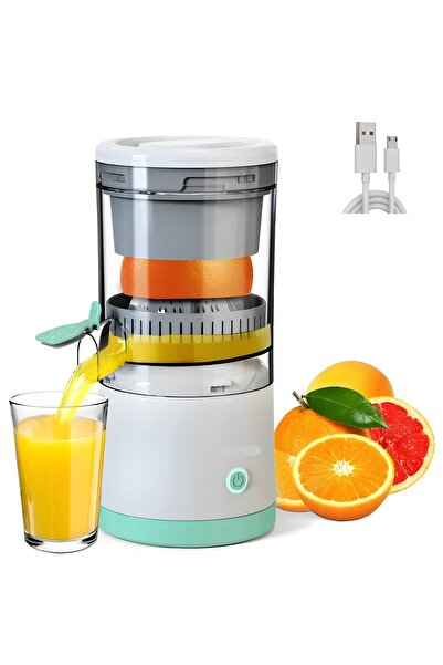 Deluxe Portable Electric Fruit Juicer, 45W, Integrated Tank, Removable Components, Quiet