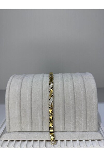 Genel Markalar Dokulu Örgü Desenli Taşlı XUPİNG Bileklik