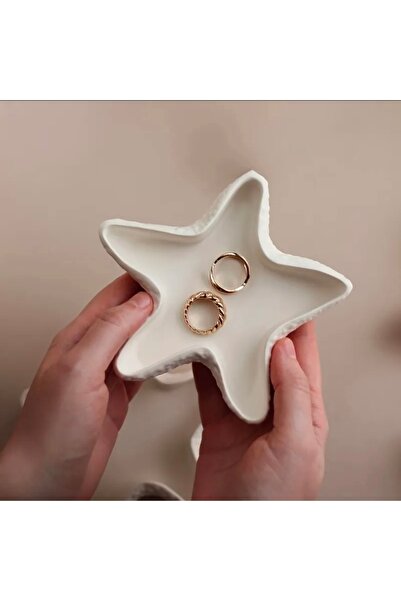 Opulent Accessories طبق مجوهرات نجم البحر، 25 قطعة من الأطباق الزخرفية، للزفا...