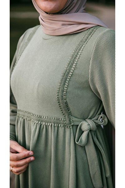 H HİJAB CENTER Çağla Lace Dress Nsr 5105