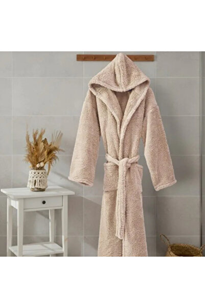 OEM Hooded, fluffy, cocolino bathrobe Capucino size XL