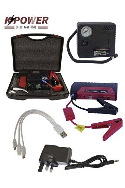 K POWER جهاز KPOWER عالي القدرة لتشغيل السيارة بقوة 300 أمبير مع ضاغط هواء