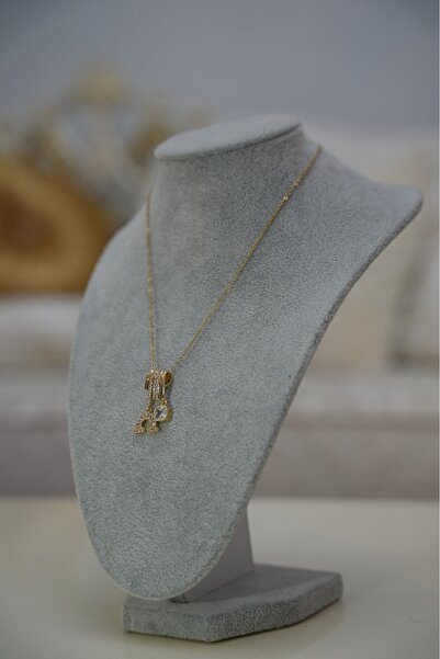 azraaccesoryy Çelik 14K 316L Charm Zirkon Taşlı Kolye Kadın Genç Kız