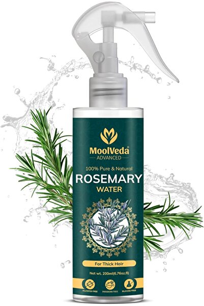 Moolveda بخاخ ماء الروزماري للعناية بالشعر (200 مل)