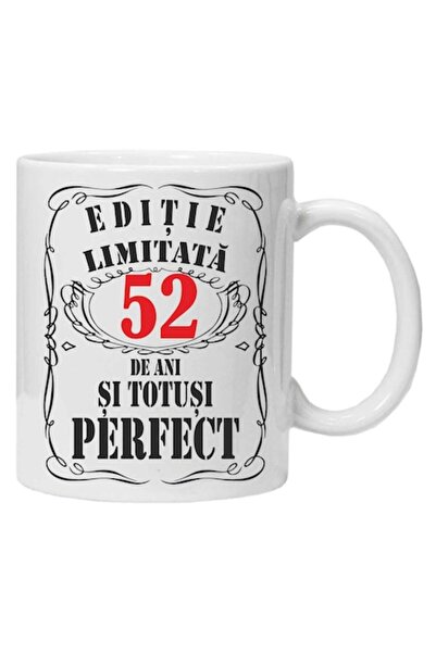 CRD PRINT Personalized Mug with Text "Limited Edition", 52 Years, CRD PRINT, 330 ml, White