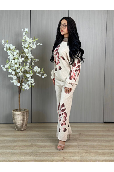 Aljouri Wool set with a leaf pattern