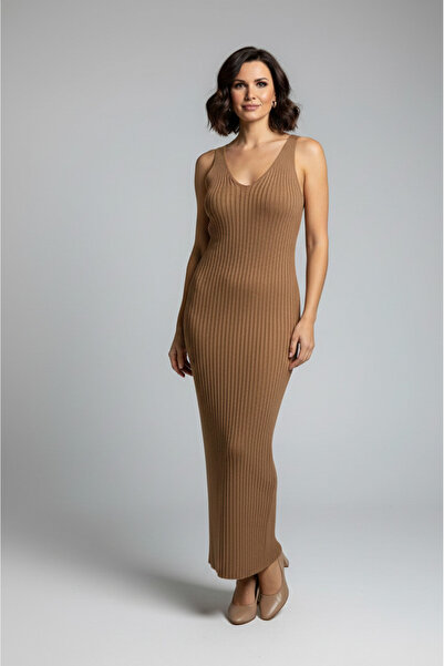 YusGos Women's Shepherd Stitched Top Striped Sweater Dress