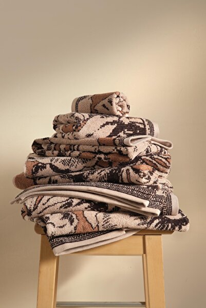 Cherx Caressa Yarn Dyed 2-Piece Bath Towel Set Caramel 76X150