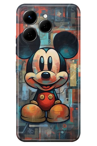 TECNO Spark 40 4g RetroTarz Kılıf Tema Art Desenli Baskılı Silikon Mickey Smile