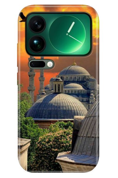 Cekuonline Xiaomi Mi 17 Pro Max Case Decorative Silicone Printed Cover Kızıli...