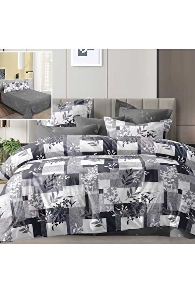 NufJoy Policotton 4-piece Double Bedding Set (230x250,200x230,50x70) Grey Puzzle