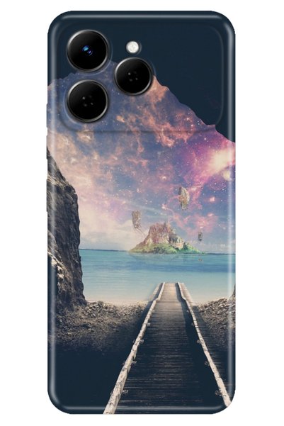 TECNO حافظة سبارك 40 4G (KM5n) من السيليكون مطبوع TPU Tren Yolu