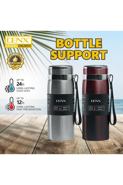 Generic DENX 800ml Stainless Steel Vacuum Insulated Water Bottle, Hot & Cold Thermos Flask, DX2055