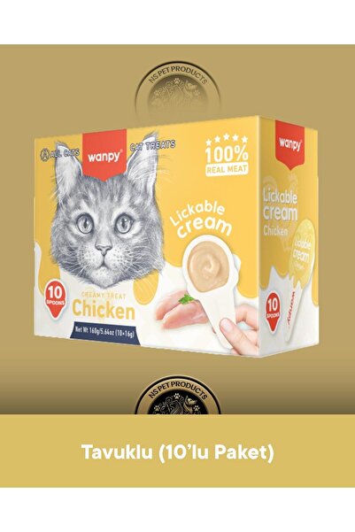 Wanpy Lickable Cream Tavuklu Kedi Ödül Maması 10x16 gr