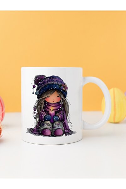 IŞILAY PROMOSYON قطط عيد الميلاد الغريبة ذات الألوان المائية - كوب باردك مودي...