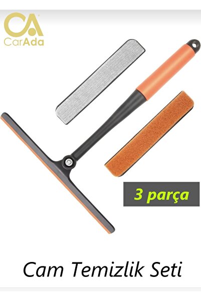 CarAda Çok Amaçlı Cam Temizlik Seti – Cam, Araba ve Banyo İçin 3'ü 1 Arada