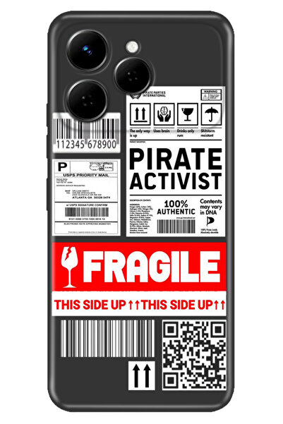 TECNO Spark 40 4G (KM5n) Kılıf Renkli Silikon Baskılı TPU Fragile