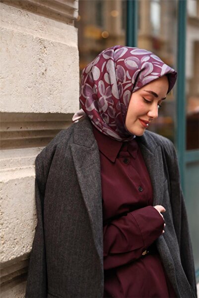 Silk Home Μεταξωτό μαντήλι από μετάξι με σχέδιο κερασιού και χαμομήλι 90x90