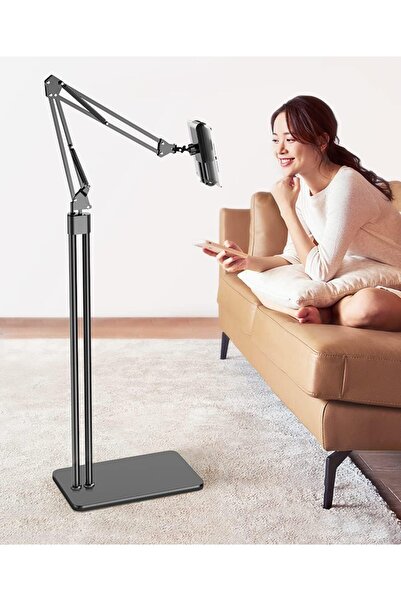 BESTONE 2-in-1 Adjustable Stand for 4.6-12.5 Inch Phones & Tablets: Versatile for Bedside, Desktop, Floor