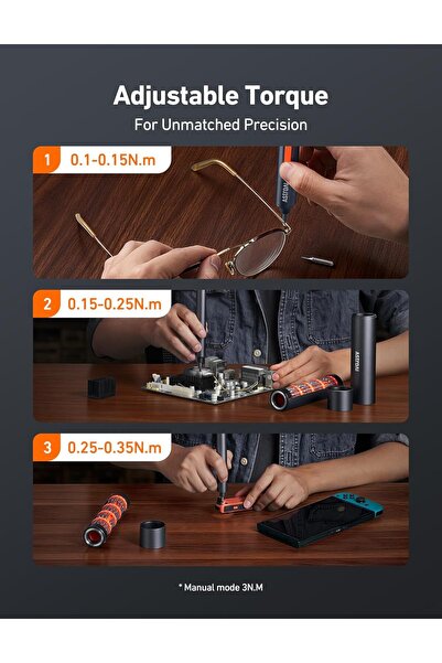 AstroAI ES60 3.7V Mini Electric Screwdriver, 63-in-1 Cordless Set with 60 Magnetic Bits