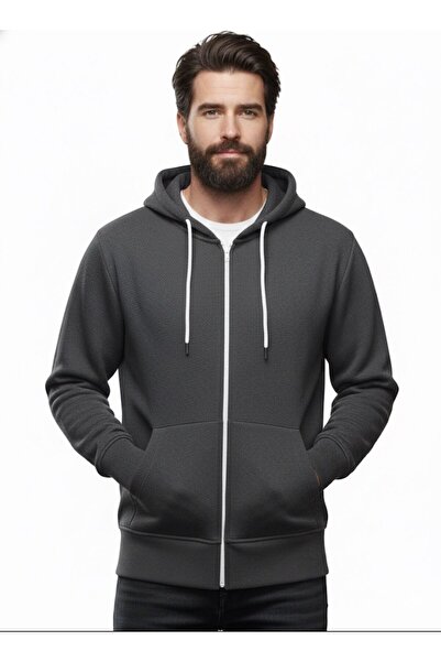 Plus Scorpion Men's Hoodie with Hood and Zipper