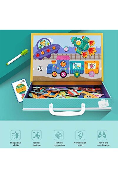 Picodino Magnetic puzzle box, 12 colored cards