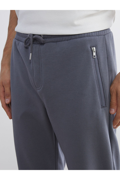 LC Waikiki Κλασικό γκρι χοντρό ανδρικό παντελόνι