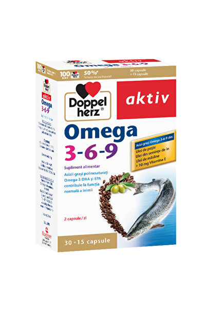 Doppelherz Food supplement Omega 3-6-9 Doppelherz, 30 + 15 capsules