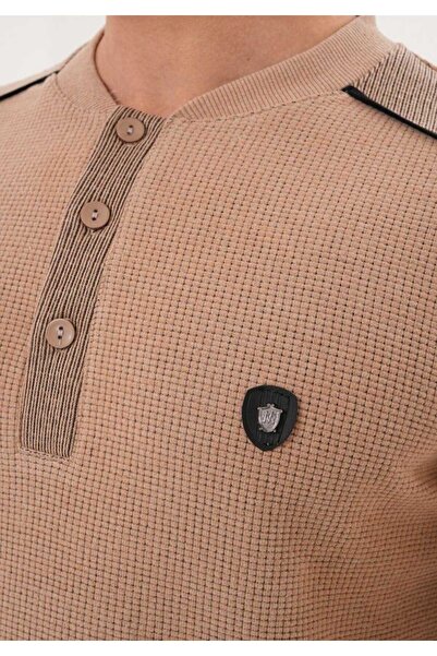 Lohusa Dünyasi Men's Crew Neck Half Buttoned Thessaloniki Fabric Winter Plus Size (Oversized) Pajama Set