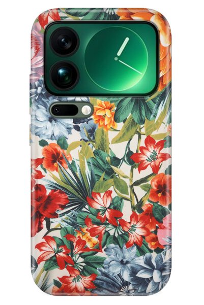 Cekuonline Xiaomi Mi 17 Pro Max Case Color Silicone Printed Tpu Artistic Floral