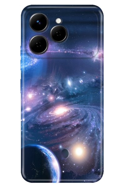 TECNO حافظة سبارك 40 4G (KM5n) مصنوعة من السيليكون الملون مطبوع TPU Space Void