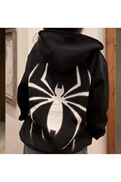 İsra Ayyıldız Moonstar Collection Sırtı Örümcek Baskılı Önü Tam Kapamalı Bask...