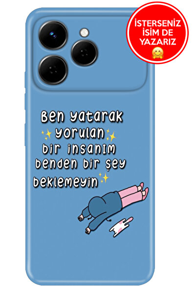TECNO Spark 40 4G Kılıf A Kalite Baskılı Art Silikon Yorgunum