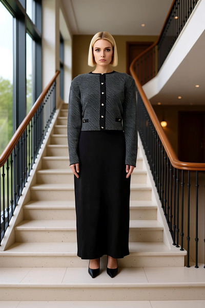 BENERLY Γυναικείο Σετ Ζακέτα με Μακρυμάνικο Τοπ και Παντελόνι, Κανονική Εφαρμ...