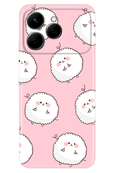 TECNO Spark 40 4G (KM5n) Kılıf Renkli Silikon Baskılı TPU Tombul Kuzular