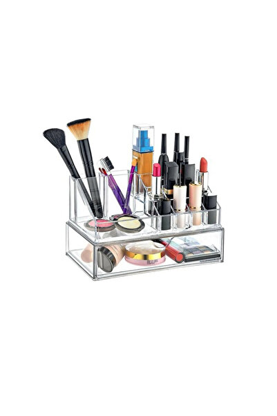 Leony 17 Compartment Makeup Cosmetic Jewelry Accessories Organizer Box with Drawers