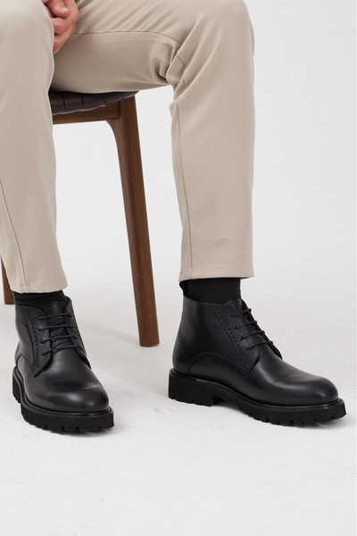 Terziayhan Terzi Ayhan Siyah Bağcıklı Deri Bot