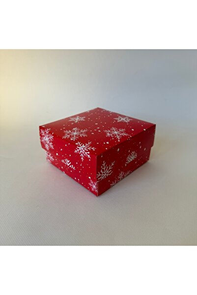 Güven Asetat Kutu Market 10x10x5 Kar Tanesi Desenli Komple Karton Kutu (20 adet)