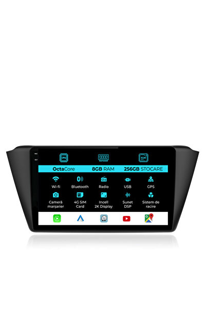 NavStore Navigatie Dedicata Skoda Fabia (2014-2019), 2K, 8Gb Ram, 256Gb Stoca...