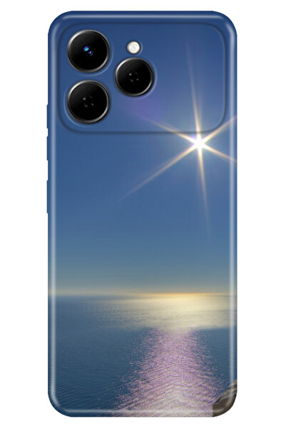 TECNO Spark 40 4G (KM5n) Kılıf Renkli Silikon Baskılı TPU Sakin Deniz