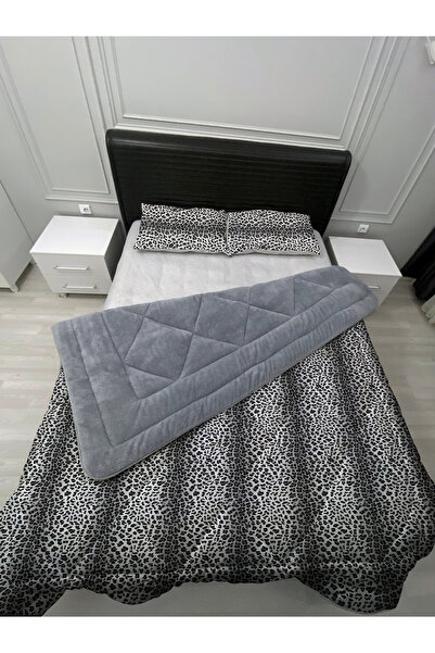 yok yok evim eve dair her şey Welsoft Fluffy Double-Sided Sleeping Set with Leopard Pattern