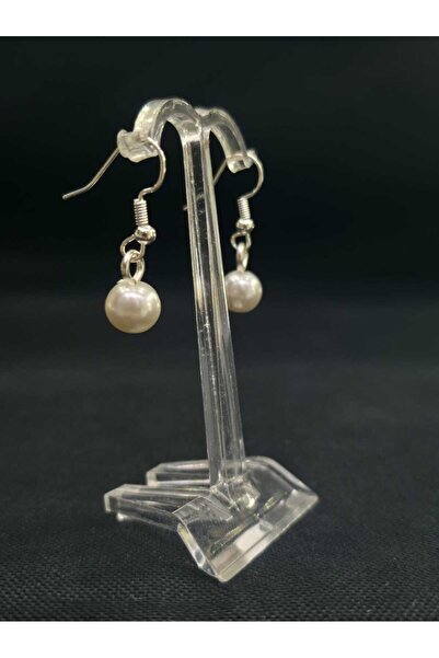 sarıyer silver Majorca Pearl Stylish Dangle Design 8 Mm. Measure Mallorca Pearl Steel Earrings
