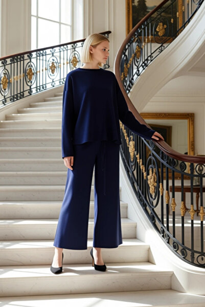 BENERLY طقم تريكو نسائي من Alt Üst ياقة مرتفعة متوسطة الطول عملي ومتين وعالي ...