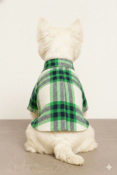 DOGİ&DOG Small Breed Green Lumberjack Shirt Dog Outfit (1-10kg)