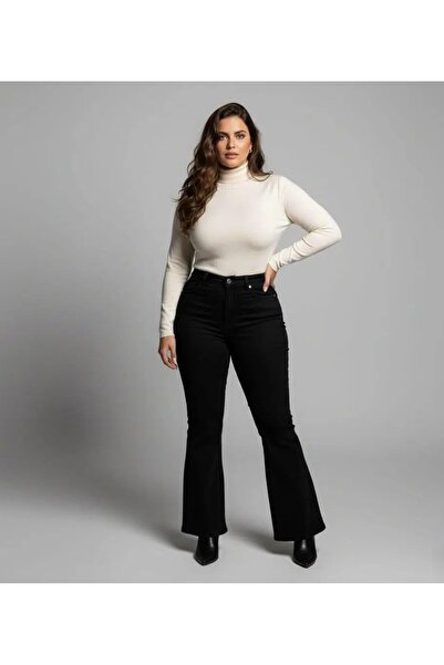 LİYACA Plus Size Flared Lycra Jeans