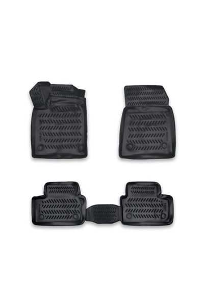 OEM Set de 4 covorașe de cauciuc tip tavă cu cleme pentru Renault Clio 5 (2019–prezent)
